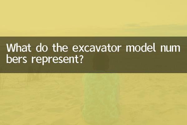 挖機型號數字代表什麼