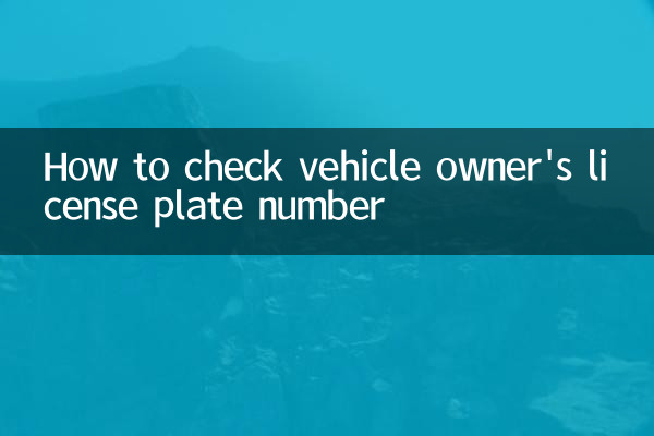 How to check vehicle owner's license plate number