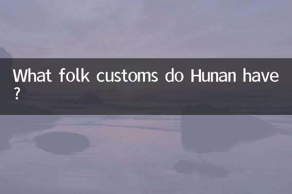 Quais são os costumes populares de Hunan?