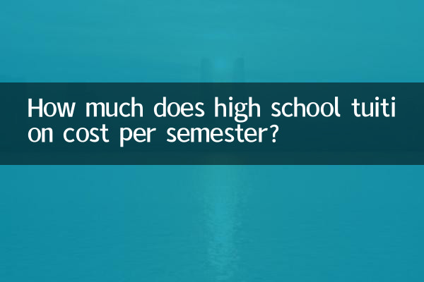 প্রতি সেমিস্টারে হাই স্কুল টিউশনের খরচ কত?