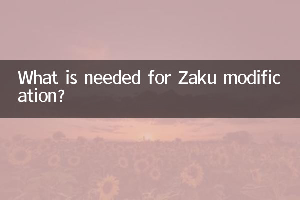 O que é necessário para a modificação do Zaku?