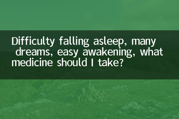 Difficulty falling asleep, many dreams, easy awakening, what medicine should I take?