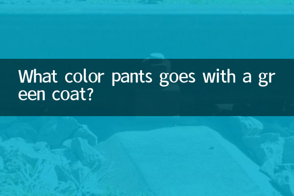 Quelle couleur de pantalon va avec un manteau vert ?