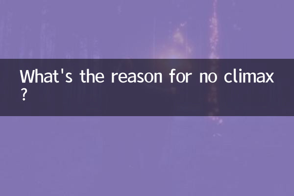 What's the reason for no climax?