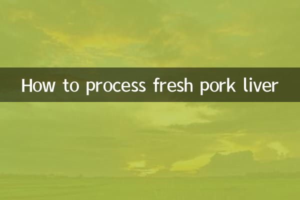 So verarbeiten Sie frische Schweineleber