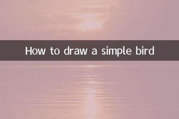Comment dessiner un oiseau simple