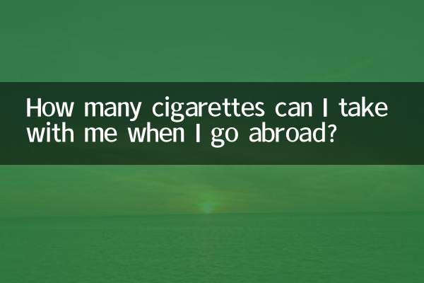 Quantos cigarros posso levar comigo quando for para o exterior?