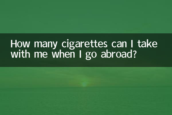 Combien de cigarettes puis-je emporter avec moi lorsque je pars à l'étranger ?