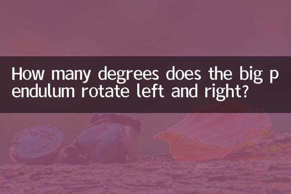 बड़ा पेंडुलम बाएँ और दाएँ कितने डिग्री घूमता है?
