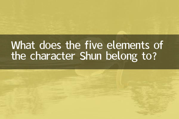 What does the five elements of the character Shun belong to?
