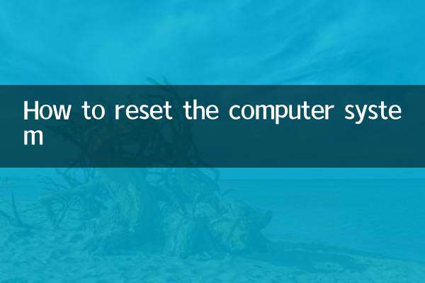 電腦怎麼重新系統