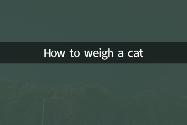 How to weigh a cat