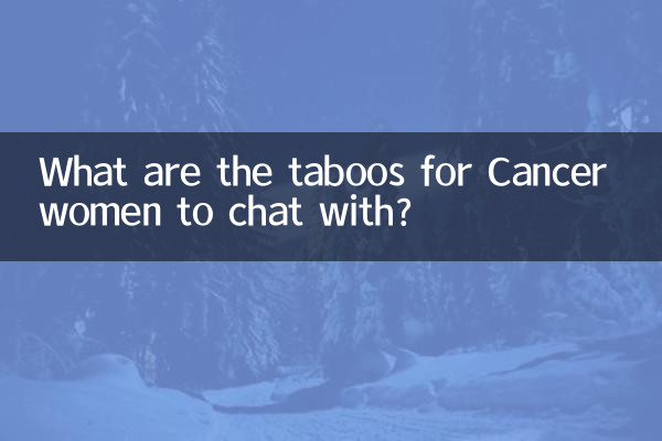 巨蟹女聊天忌讳什么