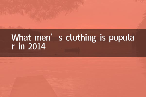 2014年に人気のメンズファッションは？