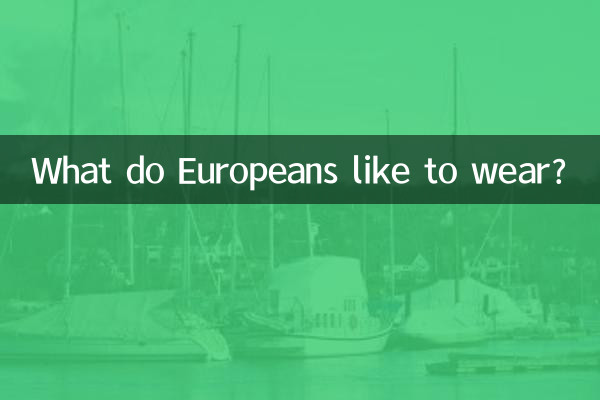 Cosa piace indossare agli europei?