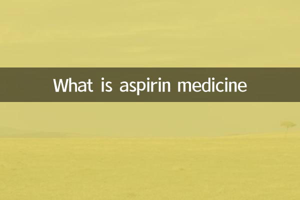Cos'è la medicina dell'aspirina