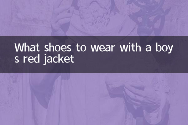 What shoes to wear with a boy’s red jacket
