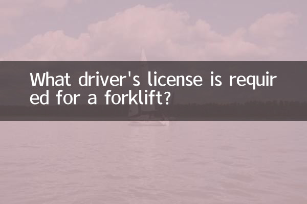 फोर्कलिफ्ट के लिए किस ड्राइवर का लाइसेंस आवश्यक है?