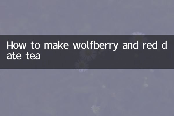 Como fazer chá de wolfberry e tâmaras vermelhas
