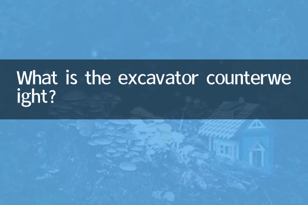 Qual é o contrapeso da escavadeira?