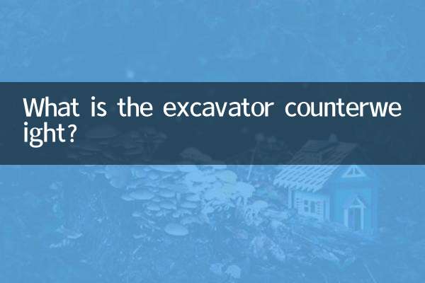 Cos'è il contrappeso dell'escavatore?