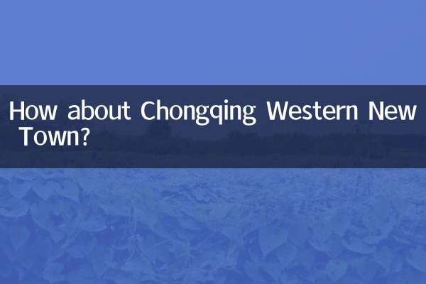 충칭 서부신도시는 어떻습니까?
