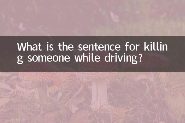What is the sentence for killing someone while driving?