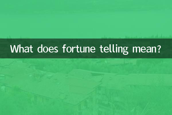 Was bedeutet Wahrsagen?