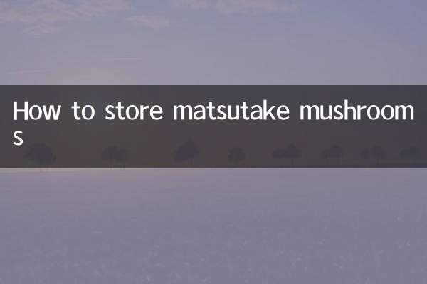 So lagern Sie Matsutake-Pilze