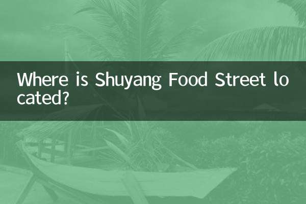 ¿Dónde se encuentra Shuyang Food Street?