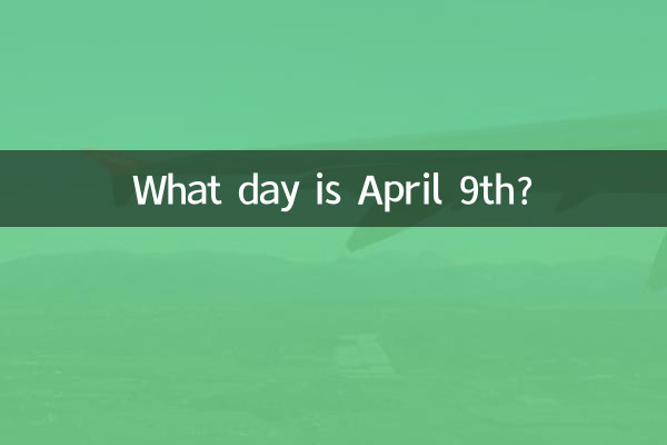 Quel jour est le 9 avril ?