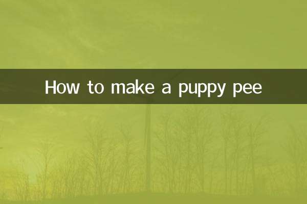 Как заставить щенка пописать