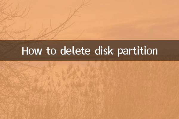 How to delete disk partition