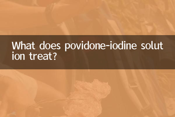 O que a solução de iodopovidona trata?