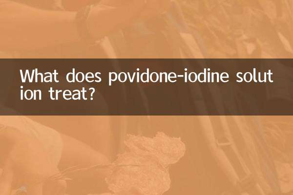 O que a solução de iodopovidona trata?