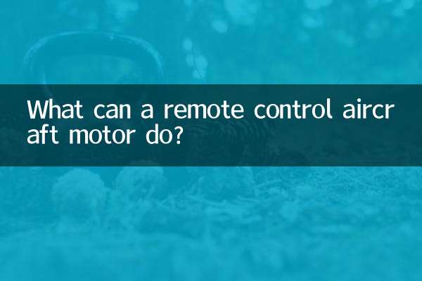 Que peut faire un moteur d’avion télécommandé ?