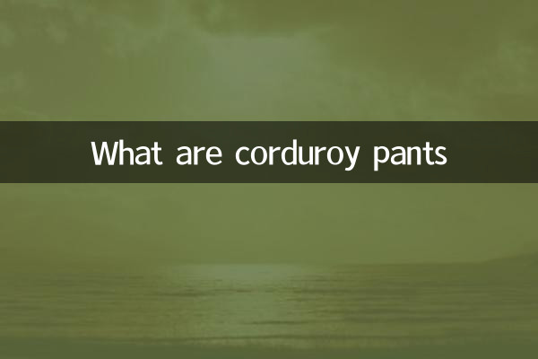 什麼是燈芯絨褲子