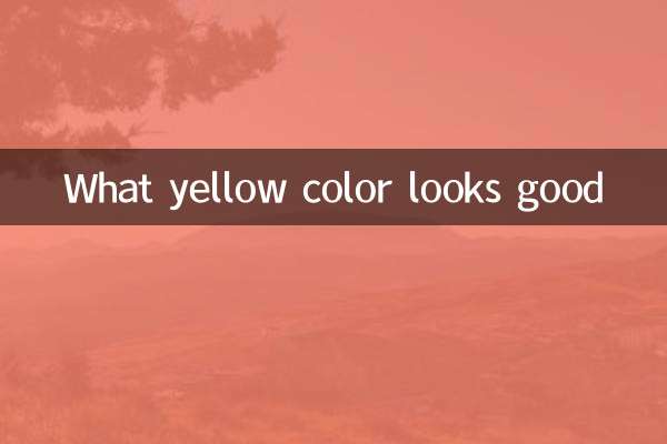 Quelle couleur jaune a l'air bien