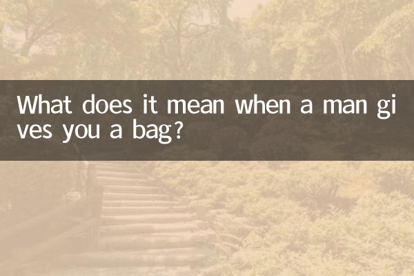 What does it mean when a man gives you a bag?