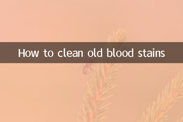 陈旧血迹怎么洗干净