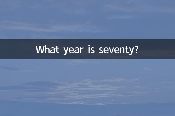 सत्तर कौन सा वर्ष है?