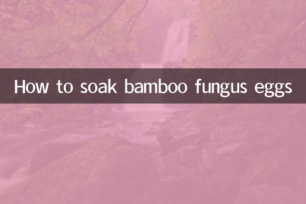 Cómo remojar huevos de hongos de bambú