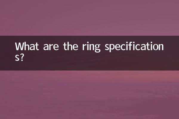 Quali sono le specifiche dell'anello?