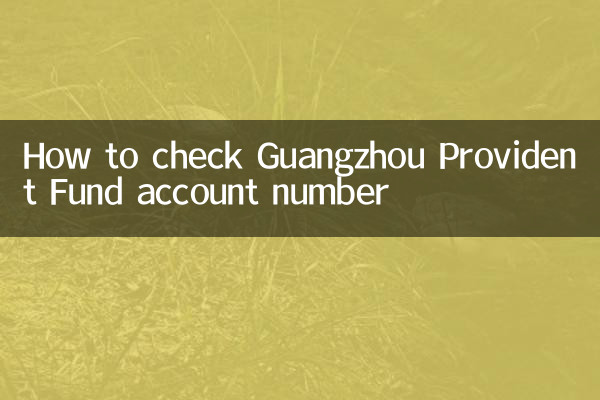Cómo comprobar el número de cuenta del Fondo de Previsión de Guangzhou