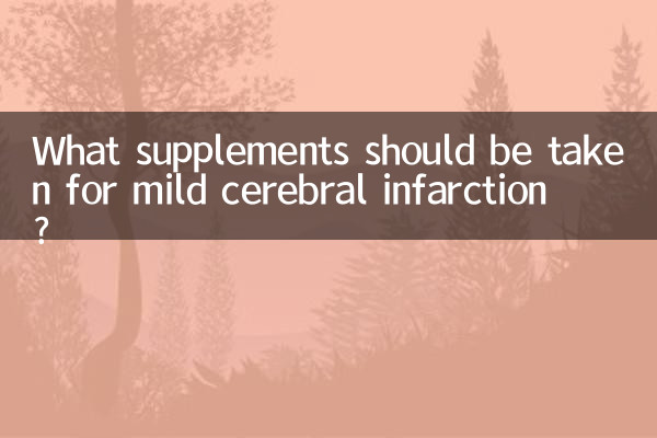 輕微腦梗塞吃什麼補品