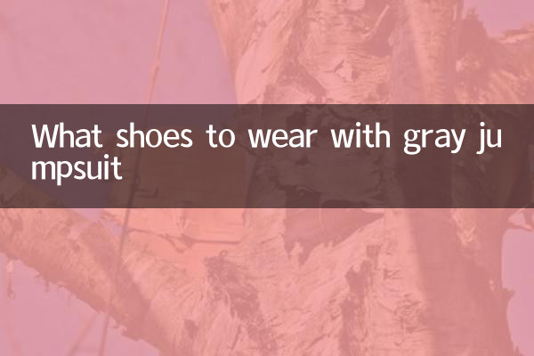 Welche Schuhe trägt man zum grauen Overall?