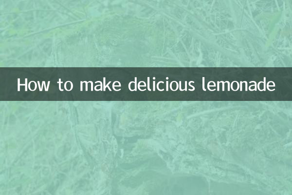 How to make delicious lemonade