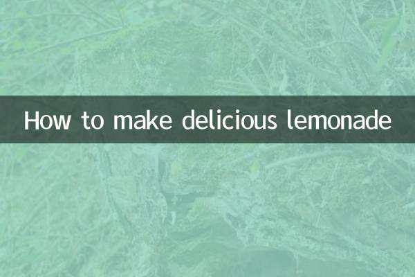 How to make delicious lemonade