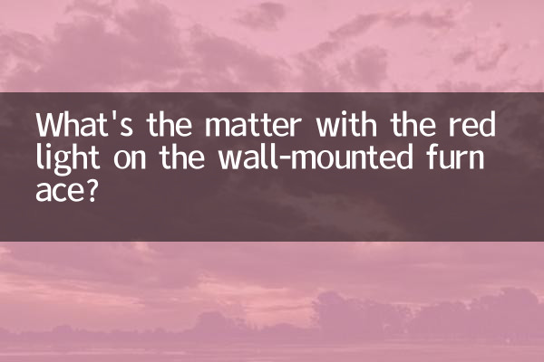 What's the matter with the red light on the wall-mounted furnace?