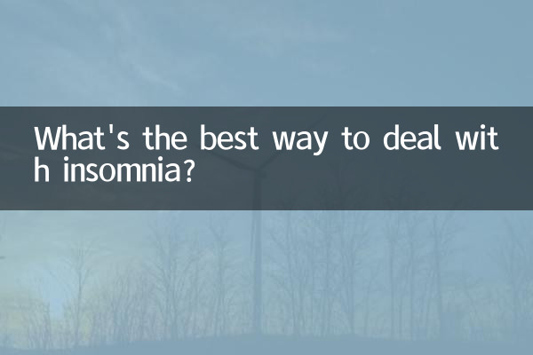 What's the best way to deal with insomnia?